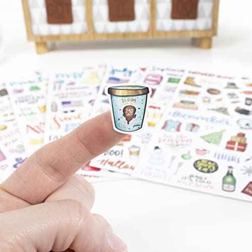 bloom daily planners Holiday Seasonal Planner Sticker Sheets - Vintage Seasonal Sticker Pack - Removable & Repositionable - Over 310 Stickers Per Pack!