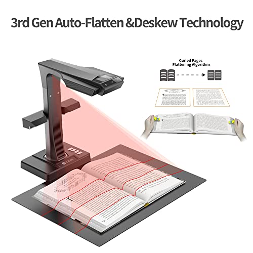 CZUR ET24 Pro Book Scanner with 24MP Camera & Upgraded Flattening Technology