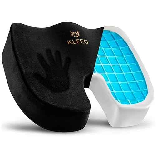 Seat Cushion for Office Chair, Car Seat Cushions, Memory Foam, Gel Seat Cushion for Long Sitting, Sciatica Pain Relief Pillow, Tailbone Pain Relief Cushion, Butt Pillow for Tailbone