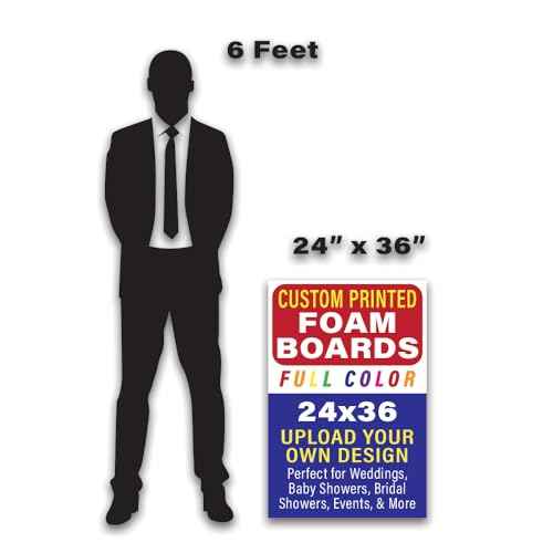 Custom Foam Board Poster Sign, 24x36 inch - 3/16 Thick - Personalized Foamcore Event Signs for Wedding, Baby Shower, Announcements, Presentations, Arts & Crafts