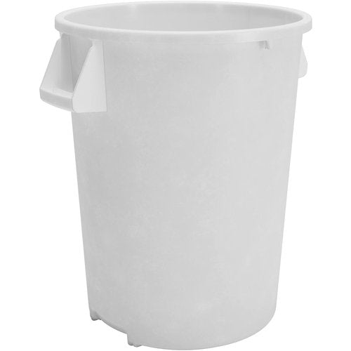 SPARTA Bronco Waste Container Trash Container, Round Trash Bin for Disposal, 20 Gallons, White, (Pack of 6)