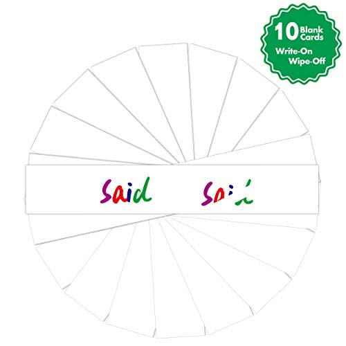 Magnetic Pocket Chart with 10 Dry Erase Cards for Standards,Daily Schedule,Activities,Class demonstrations (Black)