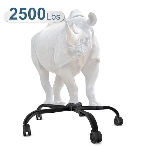 Frassie 25 Inch Office Chair Metal Base Replacement Heavy Duty 2500 Lbs Computer Chair Base Part with 5 Casters