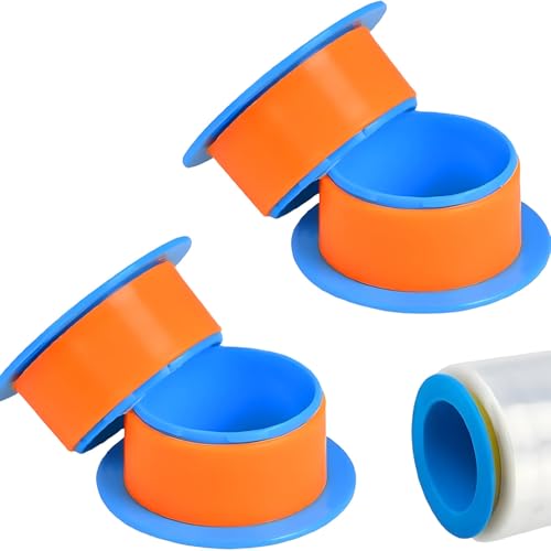 2 Pairs Stretch Wrap Dispenser with Shrink Handle, Plastic Hand Saver