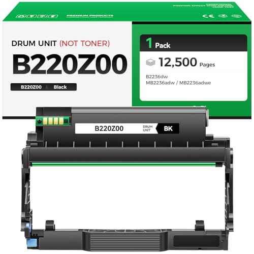 B220Z00 Imaging Unit (Not Toner) High Yield 1-Pack Replacement for Lexmark B220Z00 Drum Unit Compatible with Lexmark B2236 MB2236 B2236dw MB2236adw MB2236adwe Laser Printer Ink All-in-One 12,500 Pages