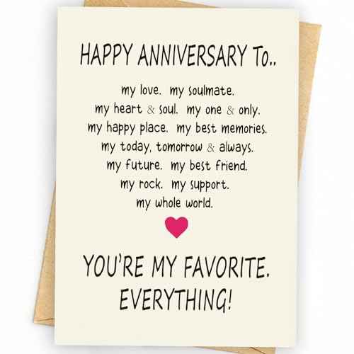 Anniversary Card to Husband | Happy Anniversary Card & Gifts for Men, Husband, Him, Boyfriend | Wedding