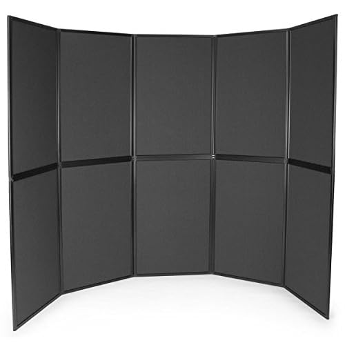 Trade Show Booth Panel Displays, 10 Grey Hook & Loop Receptive Fabric Sections - 84" Tall