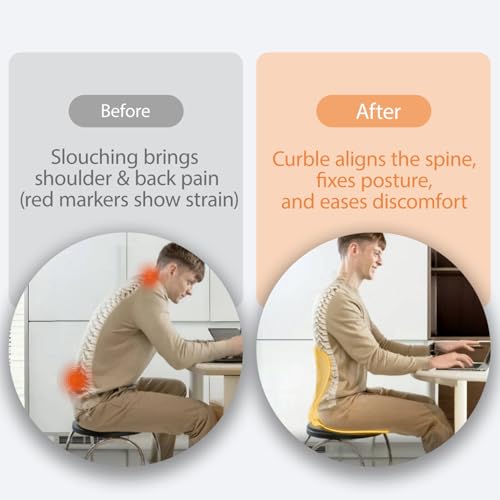Lumbar Ergonomic Support for Office Chair Back Lumbar Support Ergonomic Back Support Pad Suitable for Office Chairs Grey