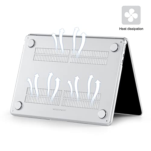 EooCoo Crystal Clear MacBook Air 15-Inch Case for M2 M3 M4 M5 2023-2026