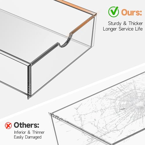 DOMNIU 24-Drawer Acrylic Makeup & Office Storage Organizer Set - Clear