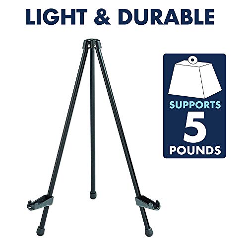 Portable Tabletop Easel Stand - Supports Up to 5 lbs, Collapsible & Lightweight, 14" Black
