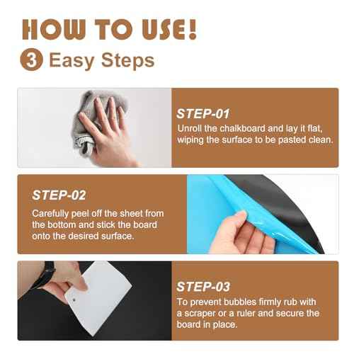 2 Pcs Magnetic Chalkboard for Wall, 47.2" x 18" Magnetic Arch Wall Decal Self Adhesive Blackboard Wallpaper Peel and Stick Chalk Board Wall Decal Roll for Home Playroom Classroom