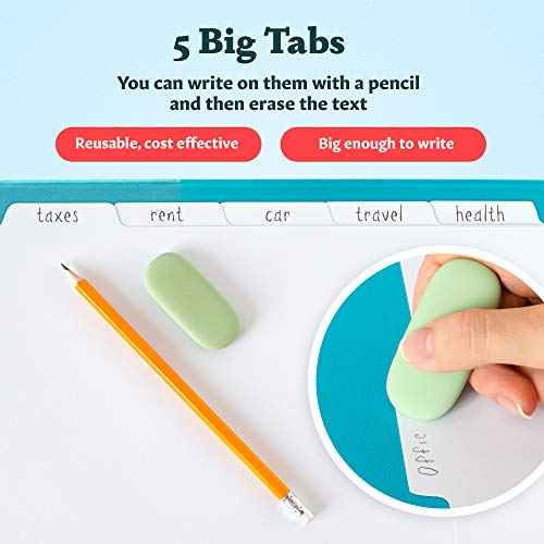 3 Ring Binder Dividers with Tabs - (Set of 40) x 5 Tab Dividers, White, Reinforced Edge - Ideal for Keeping Your Documents Neat and Professional