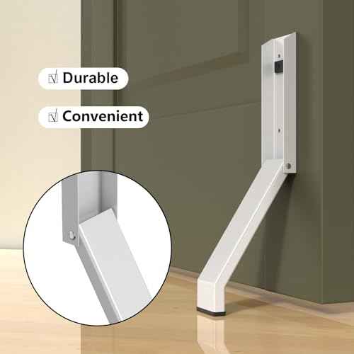 Door Stop, No Drilling Door Stoppers to Keep Door Open, Easy Pedal Kick Down Door Holder, Bottom of Door (White x 2 Pack)