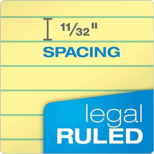 Tops The Legal Pads 8.5 X 11 - Pack of 24 Yellow Wide Ruled Notepads - 50 Sheets Per Pad - Made in the USA