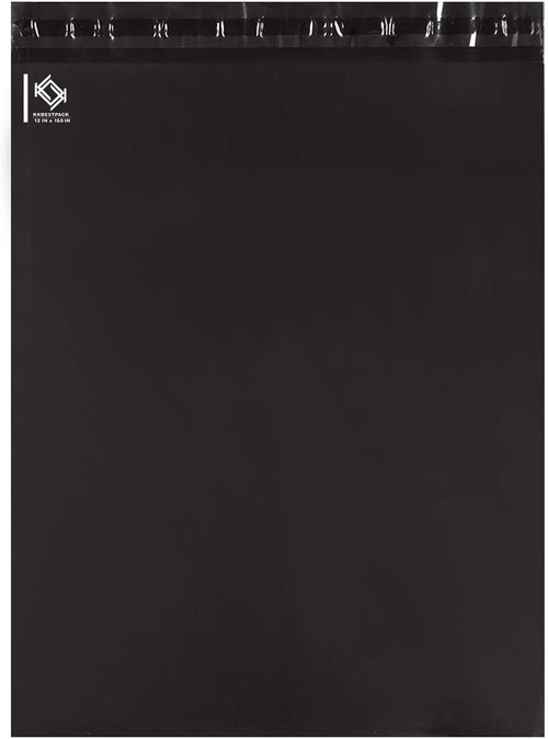 KKBESTPACK Poly Mailer Envelopes Shipping Bags Self Adhesive Waterproof Bags (Black), 12x15.5 500pc