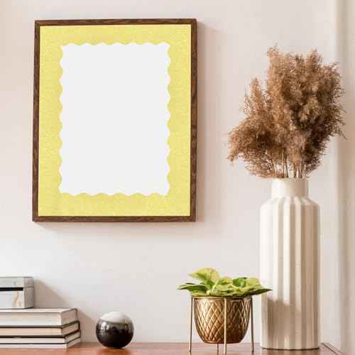 65Feet Shine Scalloped Bulletin Board Border - Decorative Trim Poster Borders for School Classroom Decoration Strips (Gold)