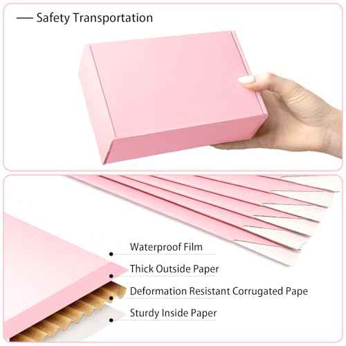 7x5x2 Pink Shipping Boxes Small, 45 Pack Corrugated Cardboard Mailer Boxes for Packaging Small Business Mailing Gift