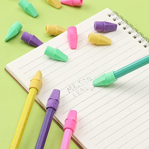 Mr. Pen Vibrant 120 Pack Latex-Free Pencil Top Erasers - No-Smudge, Colorful