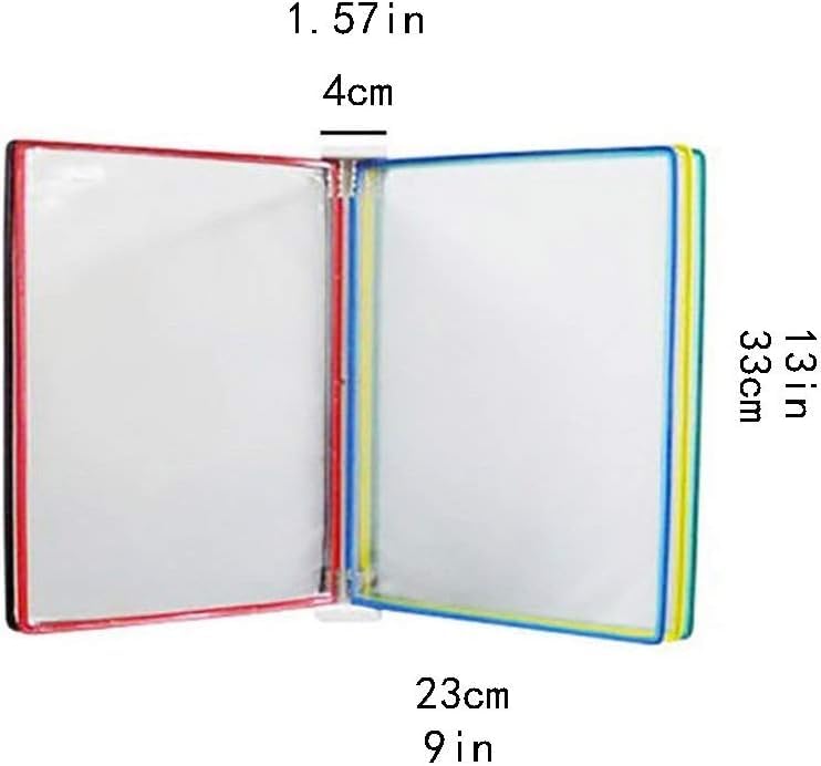 Gray Wall Mounted Flip Chart System A4 Display File Holder for Office & Exhibitions