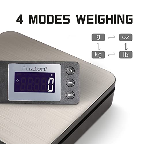 Fuzion Digital Postal Shipping Scale 88lb Stainless Steel Black SK-88LB with Tare & LCD Display