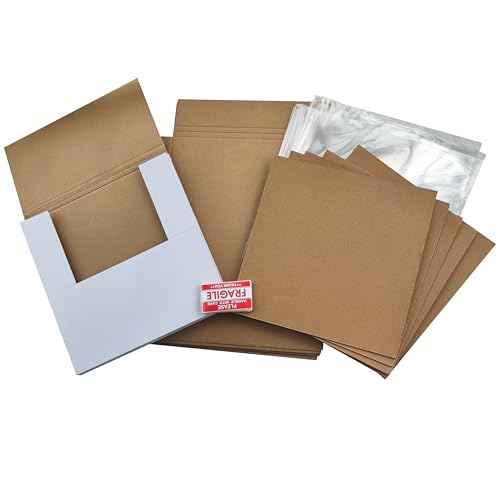 Vinyl Record White LP Shipping Boxes Set 12.5" x 12.5" x 1" Record Mailers Corrugated Cardboard Boxes Album Paper Box (15)