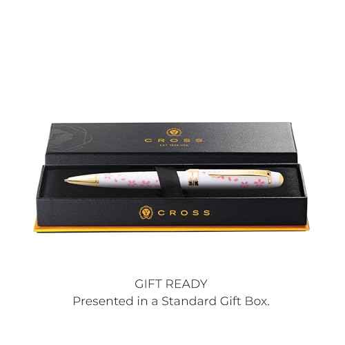 Cross Bailey Light Cherry Blossom Glossy White Resin with Gold PVD Appointments Ballpoint Pen