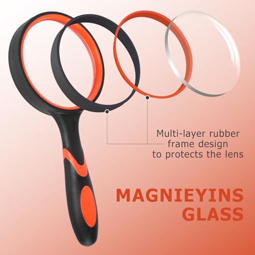 2-Pack Handheld Reading Magnifiers with Non-Slip Rubber Grip - Senior & Hobby Use, Variation 2