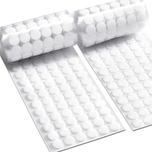 Self-Adhesive White Nylon Circle Dots - 1000 Pcs for Arts & Crafts, Classroom & Home Use