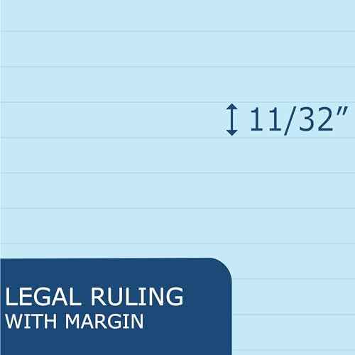 ROARING SPRING Enviroshades Recycled Colored Legal Pads, Blue, 12 Pack, 8.5" x 11", Legal Ruled, 50 Sheets Per Pad, 15 lb Perforated Paper, Made in USA