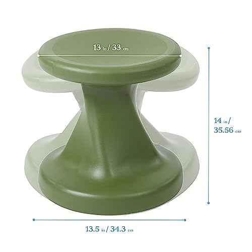 ECR4Kids Twist Wobble Stool, 14in Seat Height, Active Seating, Hunter Green
