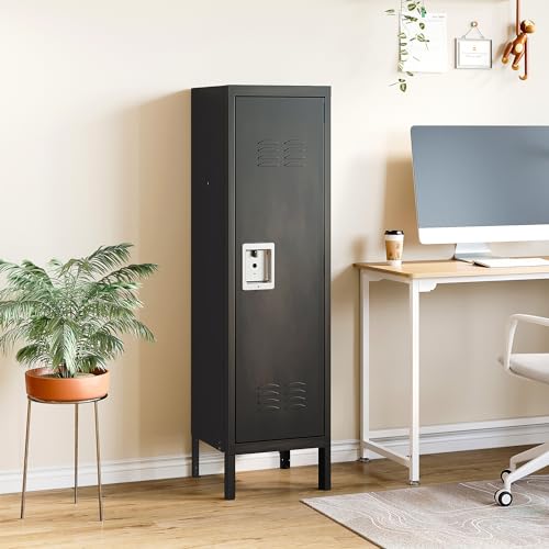 Metal Storage Locker, Lockable Employees Locker with Door, 55" Height