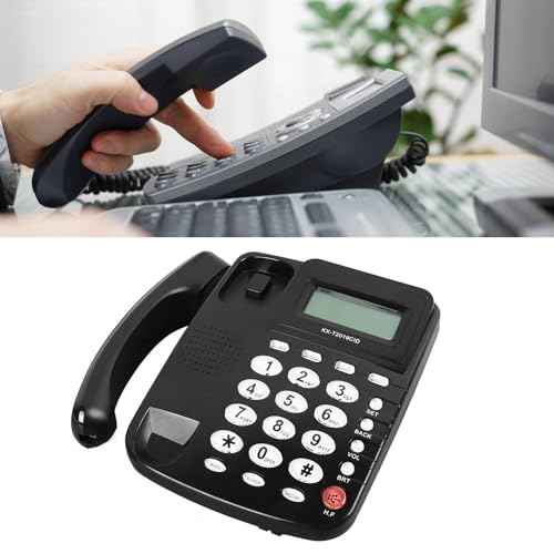 Zopsc Landline Telephone, Upgraded Large Buttons Corded Landline Telephone for Seniors, Hands Free Calling Corded Phone with Caller ID Display for Home Office Hotel, Zopsc8dt16ye4ms