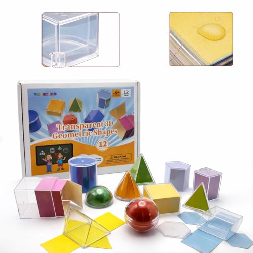 Geometric 3D Shapes & 2D Nets Classroom Math Manipulatives 1.96"