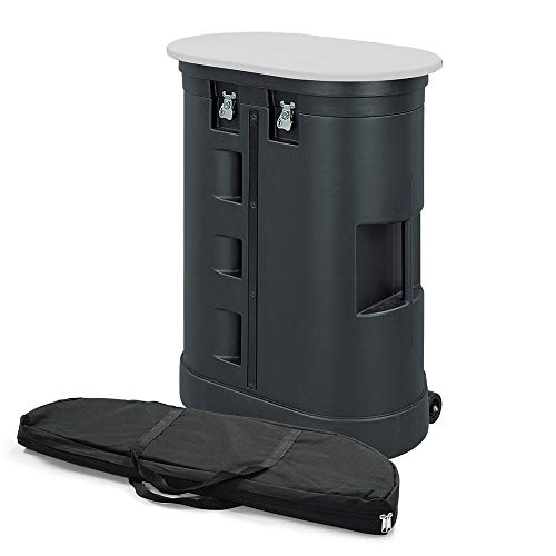 Vispronet Hard PVC Travel Case with Wheels and Removable Lid + Foldable Tabletop