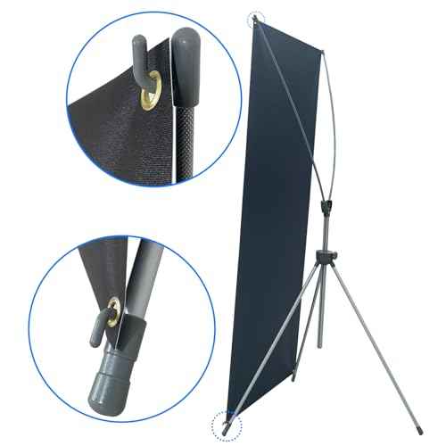 4U Media&Displays NEW Premium X Banner Stand 24"x72" 1 UNIT with Carrying Bag (STAND ONLY)---PORTABLE AND VERSATILITY AND STURDY AND LIGHTWEIGHT AND ADJUSTABLE