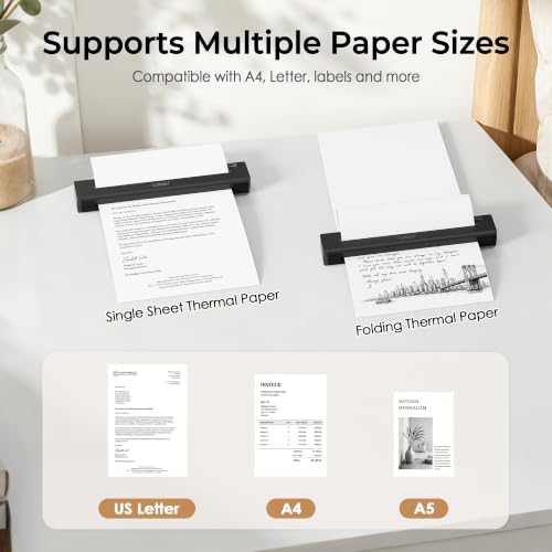 Labeer Wireless Bluetooth Thermal Printer Inkless Portable A4 Document Printer