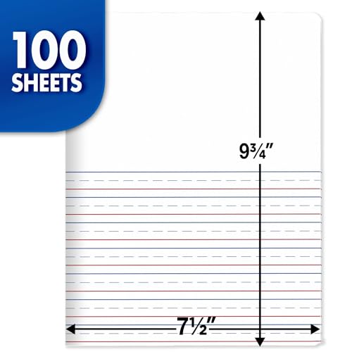 Mead Primary Student Journal Pack of 1 - Grades K-2, 100 Sheets, Random Color