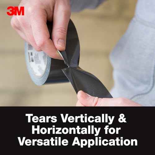 3M Duct Tape Black, 1.88 inches by 20 yards, 3920-BK, 1 roll