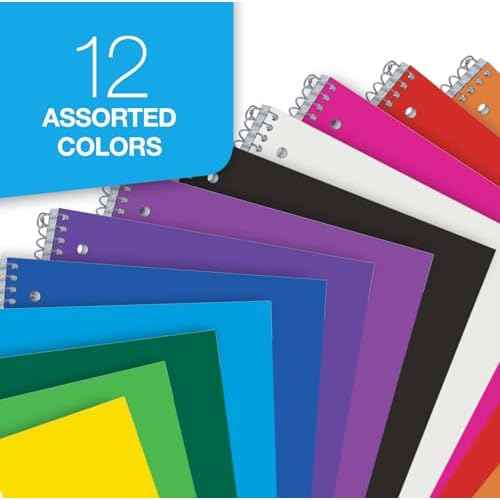 Oxford Spiral Notebook 8.5 X 11, Water Resistant Cover, 100 Sheets, College Ruled, 1 Subject - Pack of 12