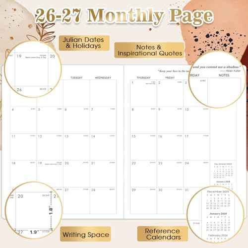 2026-2027 Monthly Planner - 2 Year Monthly Planner 2026-2027, Jan. 2026 - Dec. 2027, 9'' ¡¿ 11'', 24 Monthly Planner, Inner Pocket, Elastic Closure