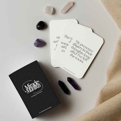 Affirmation Cards For Women Miracle Mantras Positive Affirmartions cards 60 Daily affirmations for women for Self-Care, Love and Wealth -Gifts for women.