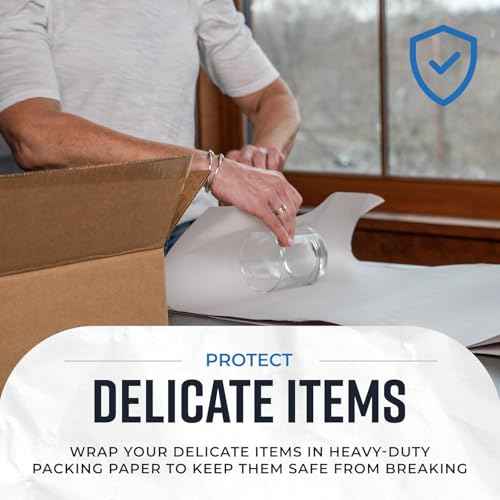 Bryco Goods Newsprint Packing Paper Sheets for Moving - 10lb - 320 Sheets of Newspaper Paper - Wrapping and Protecting Fragile Items, Box Filler, Shipping Supplies - 27" x 17" - Made in the USA