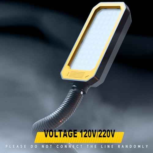 20" LED Gooseneck Work Light 1500LM, Adjustable Machine Lamp w/Screw Mount Base for Lathe, Drill Press, Workbench & Workshop