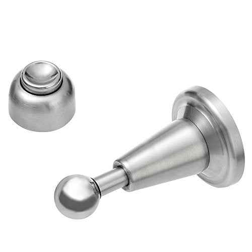 DS-002 Stainless Steel Soft-Catch Magnetic Door Stop in Brushed Satin Nickel, Wall Mount-2 Pack