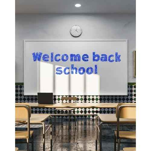 237 Pcs Glitter Bulletin Board Letters, Numbers and Punctuation, Poster Board Letters Alphabet Cut Out Cardboard Letters Accessories for Classroom Display Decorating Supplies 4inch (Blue)