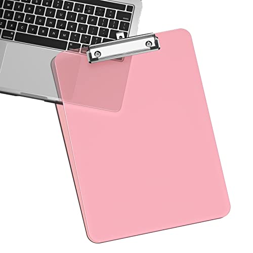 Rimilak Pink 8.5 x 11 Translucent Clipboard – 1pc