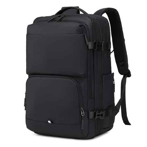 Carry On Travel Backpack, 35L-40L Expandable Extra Large Airline Approved,Lightweight Daypack for Men and Women£¨Black£©