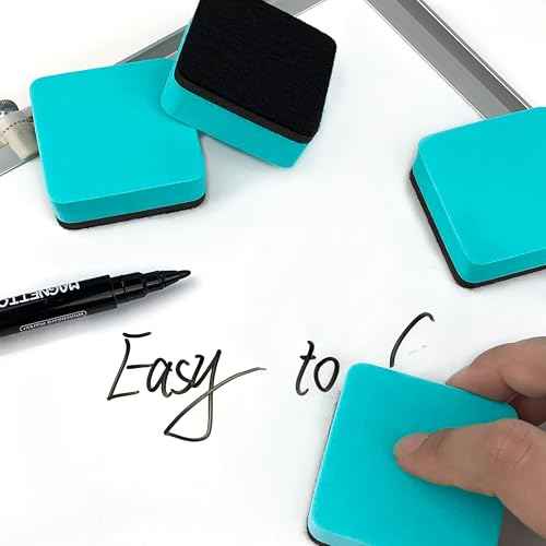 40 Pack Dry Erase Erasers, Mini Magnetic Whiteboard Eraser, Square Dry Erase Board Eraser, White Board Eraser Cleaner for Office Classroom Home, 2 x 2 Inches, Green