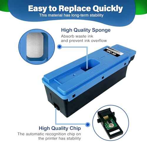 MC-30 Maintenance Cartridge Replacement for Canon imagePROGRAF PRO-2100 4000 4100 6000 6100 TX-3000 3100 4000 4100 GP-2000 TX-5200/5300/5400 and Canon Pro 520/521/540/541/541S/560/561/561S Printers